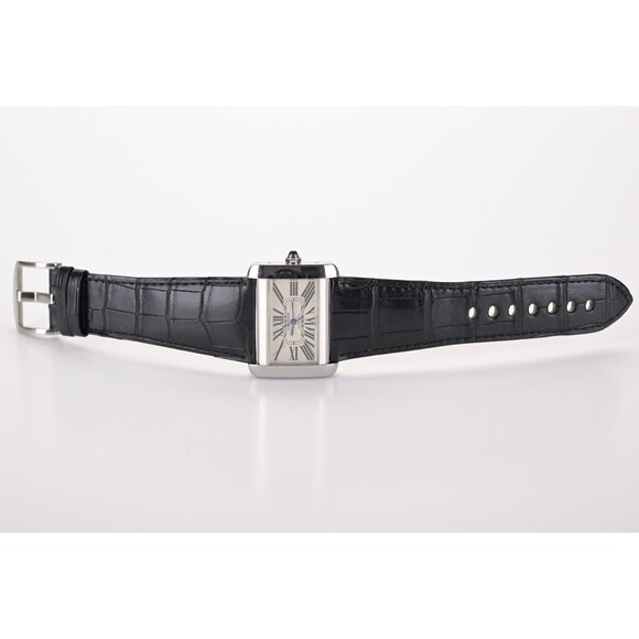 Cartier Tank Divan Large 2612 White Roman Dial 38mm Automatic SS Watch - Picture 5 of 8